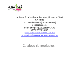 Jardinera 3, La Sant&iacute;sima, Tepoztlan,Morelos MEXICO C.P. 62520