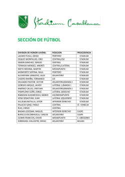 plantilla divisi&oacute;n de honor juvenil
