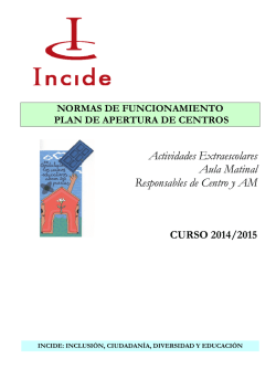 Actividades Extraescolares Aula Matinal Responsables de Centro y