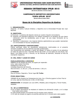 BASES TORNEO INTER-ESCOLAR DE AJEDREZ