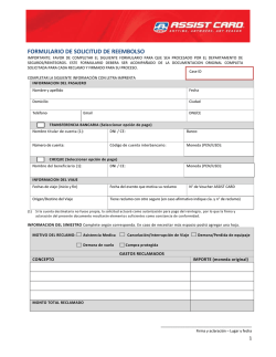 Formulario de Solicitud de Reintegro
