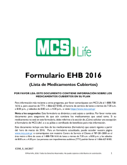 Formulario EHB 2016