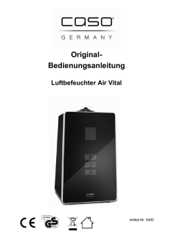 Original- Bedienungsanleitung Luftbefeuchter Air Vital