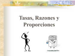Tasas, Razones Y Proporciones