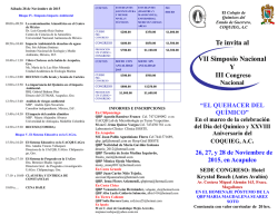 Te invita al VII Simposio Nacional Y