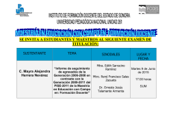 SE INVITA A ESTUDIANTES Y MAESTROS AL SIGUIENTE