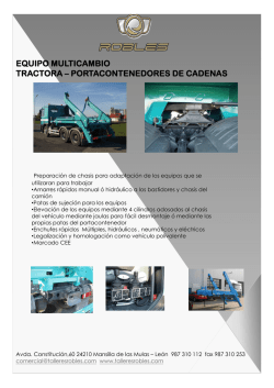 equipo multicambio tractora &ndash; portacontenedores de cadenas