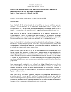 COEFICIENTES PARA DETERMINACION