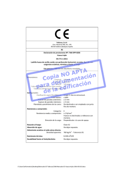 05 Declaraci&oacute;n de prestaciones N&ordm;: TAB-DPP