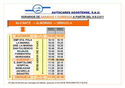 ALICANTE ORIHUELA ALICANTE &rarr; ALMORADI