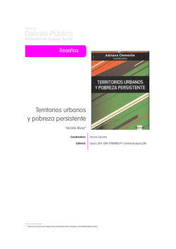 Territorios urbanos y pobreza persistente