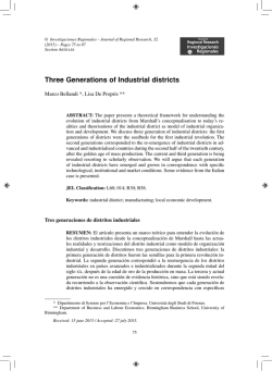 Three Generations of Industrial districts