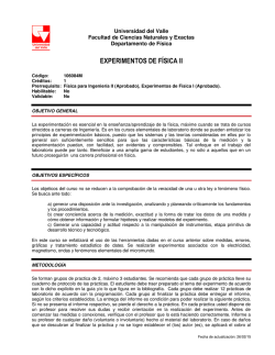 EXPERIMENTOS DE F&Iacute;SICA II