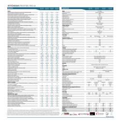 Especificaciones - Nissan Mexicana