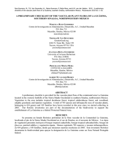 A PRELIMINARY CHECKLIST OF THE VASCULAR