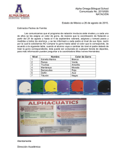 Alpha Omega Bilingual School Comunicado No. 2015/005