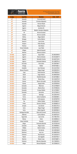 Padr&oacute;n Estiba - Puerto Mar del Plata