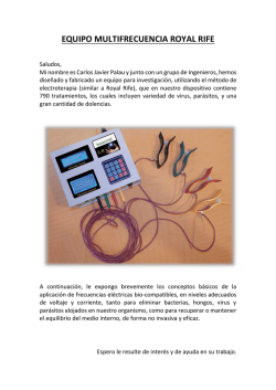 EQUIPO MULTIFRECUENCIA ROYAL RIFE