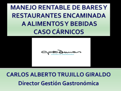 CONTROL Y COSTOS DE ALIMENTOS Y BEBIDAS