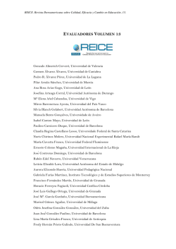 EVALUADORES VOLUMEN 13 (2015)