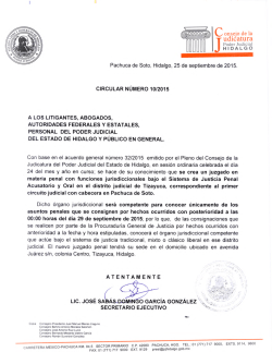 circular - Poder Judicial del Estado de Hidalgo