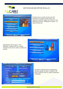 Manual sintonizacion Wellav