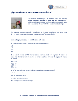 Aprobar&iacute;as este examen de matem&aacute;ticas