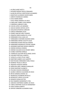 1 acu&ntilde;a suarez meztli 2 aguirre moran carlos fernando 3