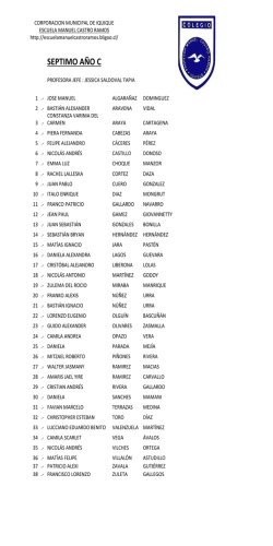 SEPTIMO A&Ntilde;O C - Escuela Profesor Manuel Castro Ramos