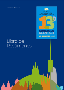 AOPC, SCT 13 Congreso - Societat Catalana de Trasplantament
