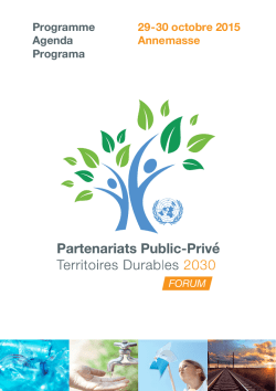 Programme Agenda Programa 29 - 30 octobre 2015