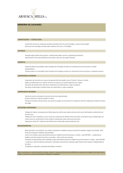 Descargar memoria de calidades