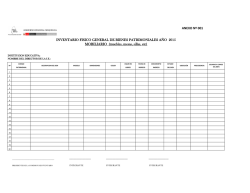 MOBILIARIO (muebles, mesas, sillas, etc) INVENTARIO