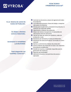 Es un Sistema de control de Costeo de Producci&oacute;n. Se