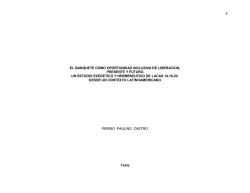 Paulino, Persio. El banquete como oportunidad inclusiva de