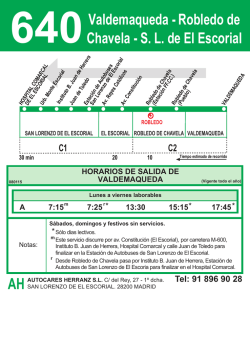 Esquema y Horario de Vuelta