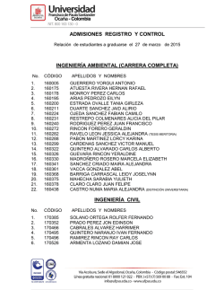 Listado de Graduandos