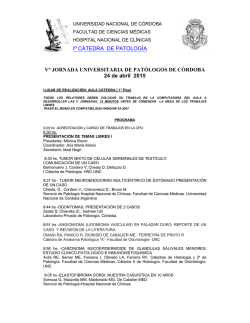 V&deg; JORNADA UNIVERSITARIA DE PAT&Oacute;LOGOS DE C&Oacute;RDOBA 24