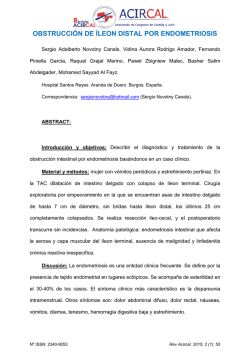 obstrucci&oacute;n de &iacute;leon distal por endometriosis