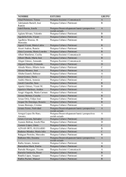 NOMBRE ESTUDIO GRUPO Abad Palomero, Teresa Postgrau