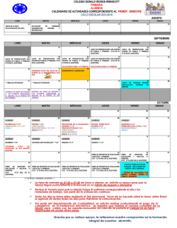 colegio donald woods winnicott primaria alumnos calendario de