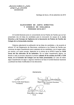 estimados padres de familia - Colegio jesuita de la Inmaculada