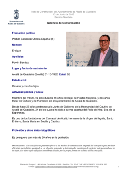 enrique pav&oacute;n ben&iacute;tez - Ayuntamiento de Alcal&aacute; de Guada&iacute;ra