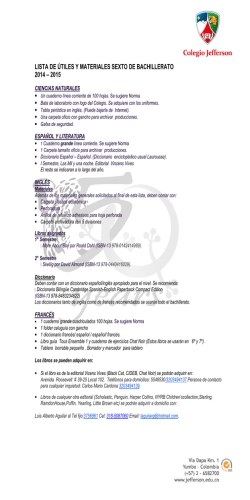 lista de &uacute;tiles y materiales sexto de bachillerato