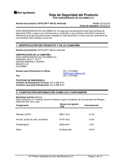Estelar* 480 SL Herbicida Hoja de Seguridad