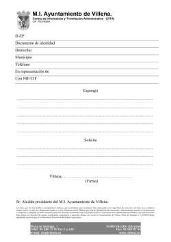 Modelo Instancia General - Ayuntamiento de Villena