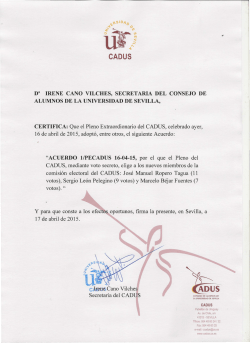 Da IRENE CANO VILCHES, SECRETARIA DEL CONSEJO DE