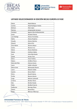 LISTADO SELECCIONADOS XI EDICI&Oacute;N BECAS EUROPA III FASE