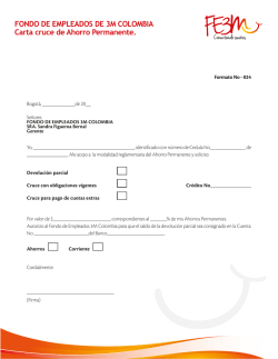 FONDO DE EMPLEADOS DE 3M COLOMBIA Carta cruce de Ahorro