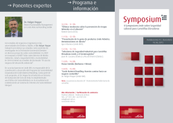 &rarr; Ponentes expertos &rarr; Programa e informaci&oacute;n